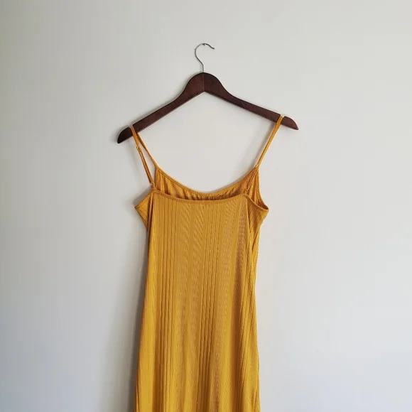 MAGAZINE | Golden mustard yellow button down maxi / midi dress (Size M) - Picture 7 of 10